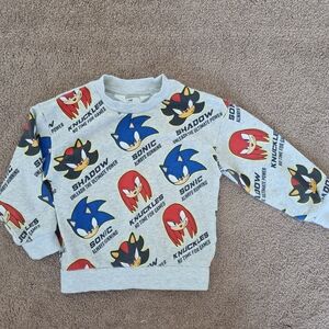 H&M Light grey/Sonic the Hedgehog Sweatshirt 3/4T